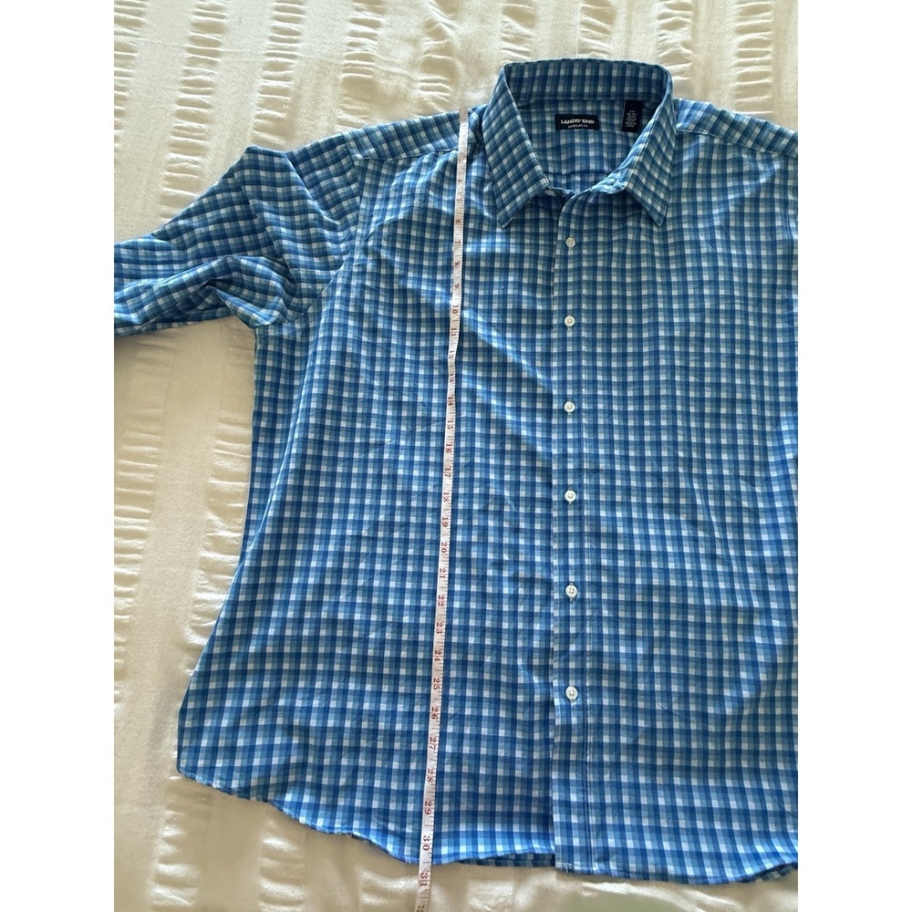 Land's End Men's XXL Button Down Shirt Plaid Regular‎ Fit - Picture 8 of 9